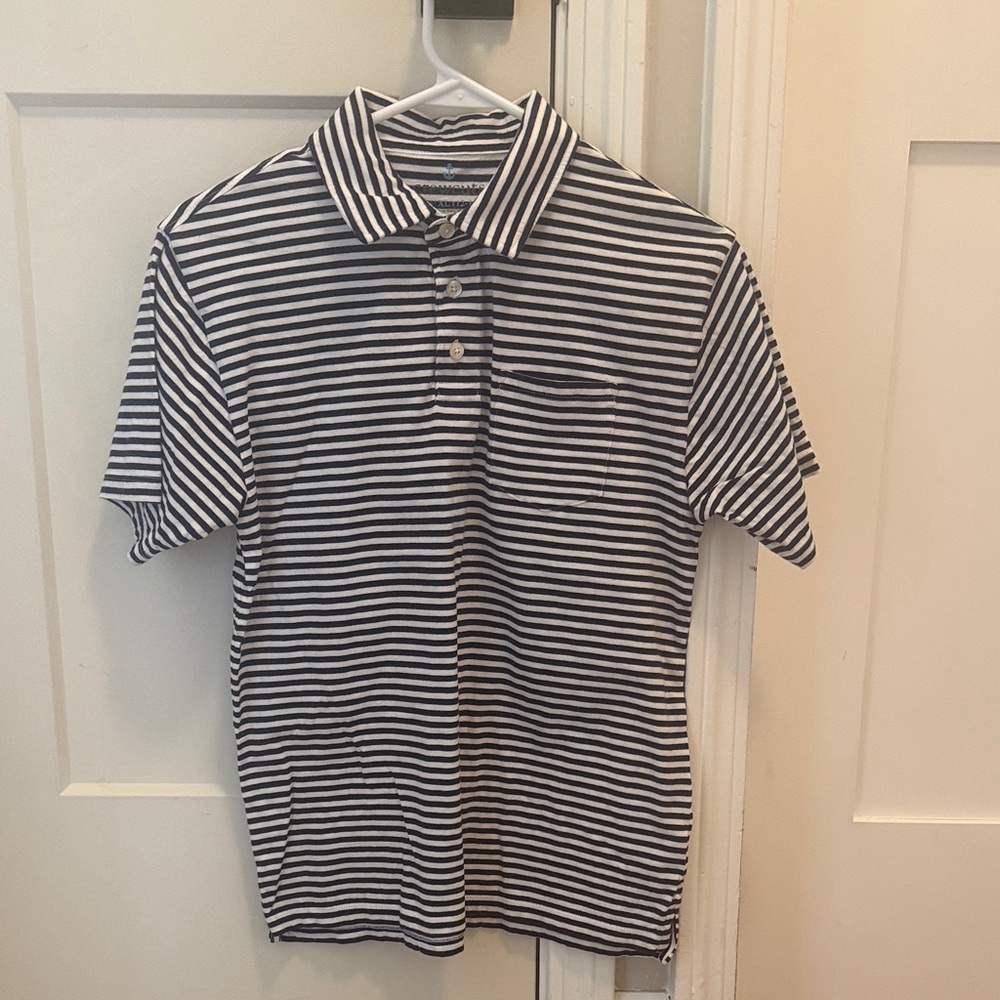 Crewcuts Black and White Striped Polo